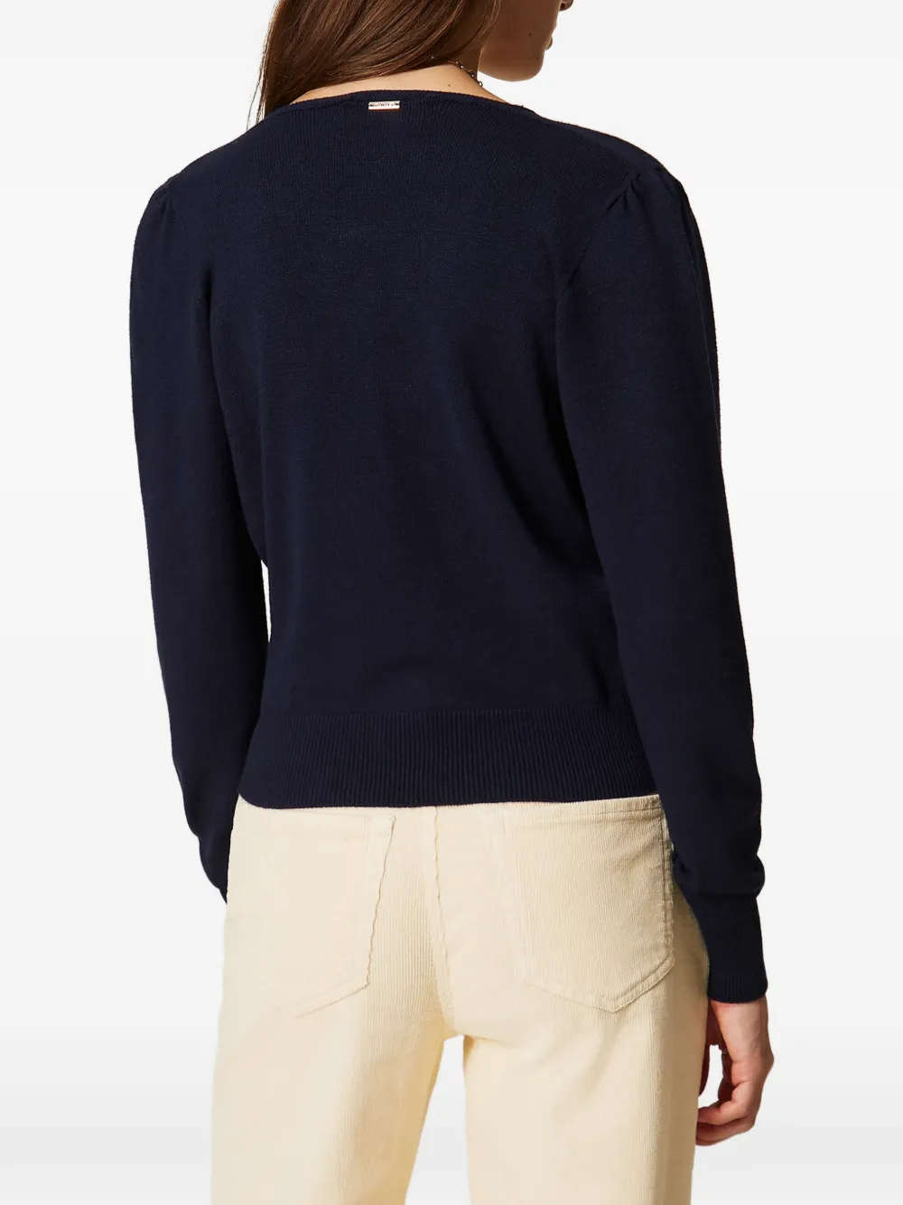 TWINSET viscose blend crossover jumper Blauw