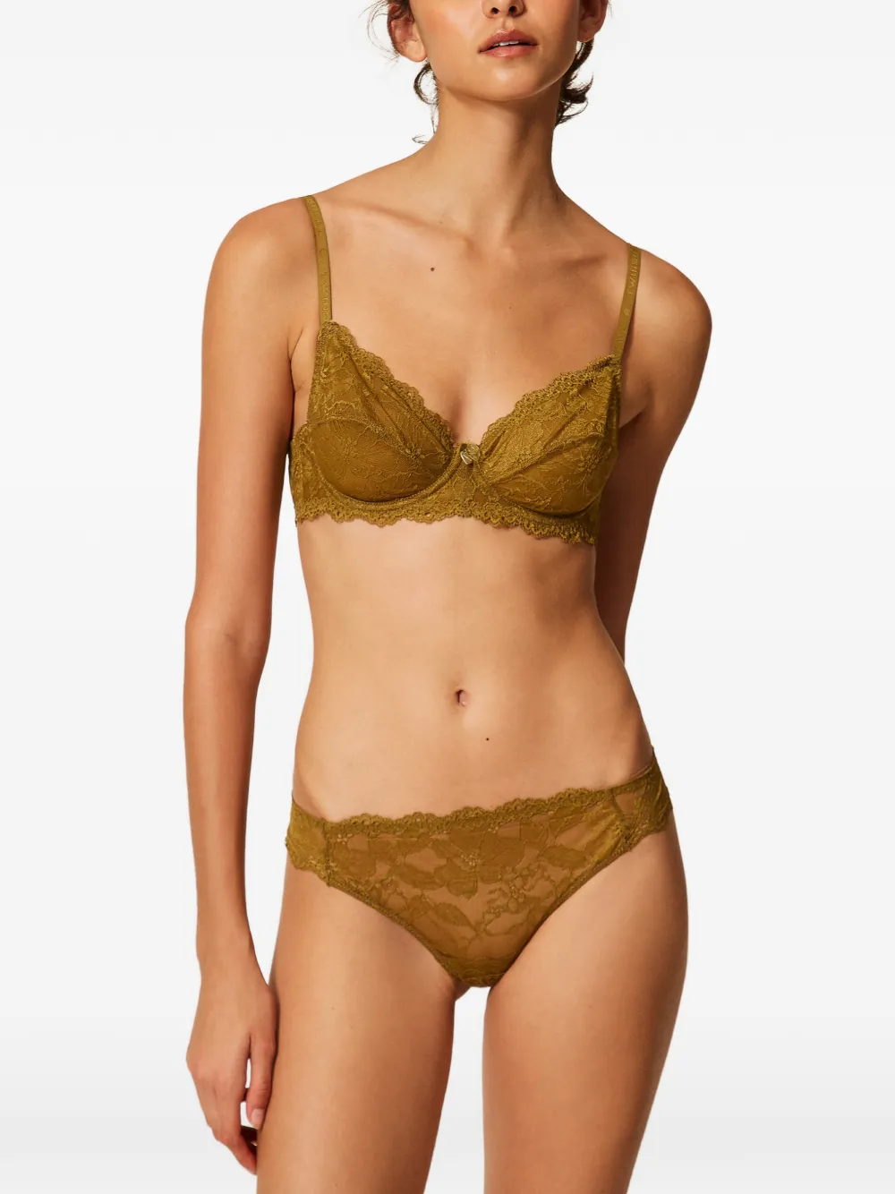 TWINSET Bh met kant Groen