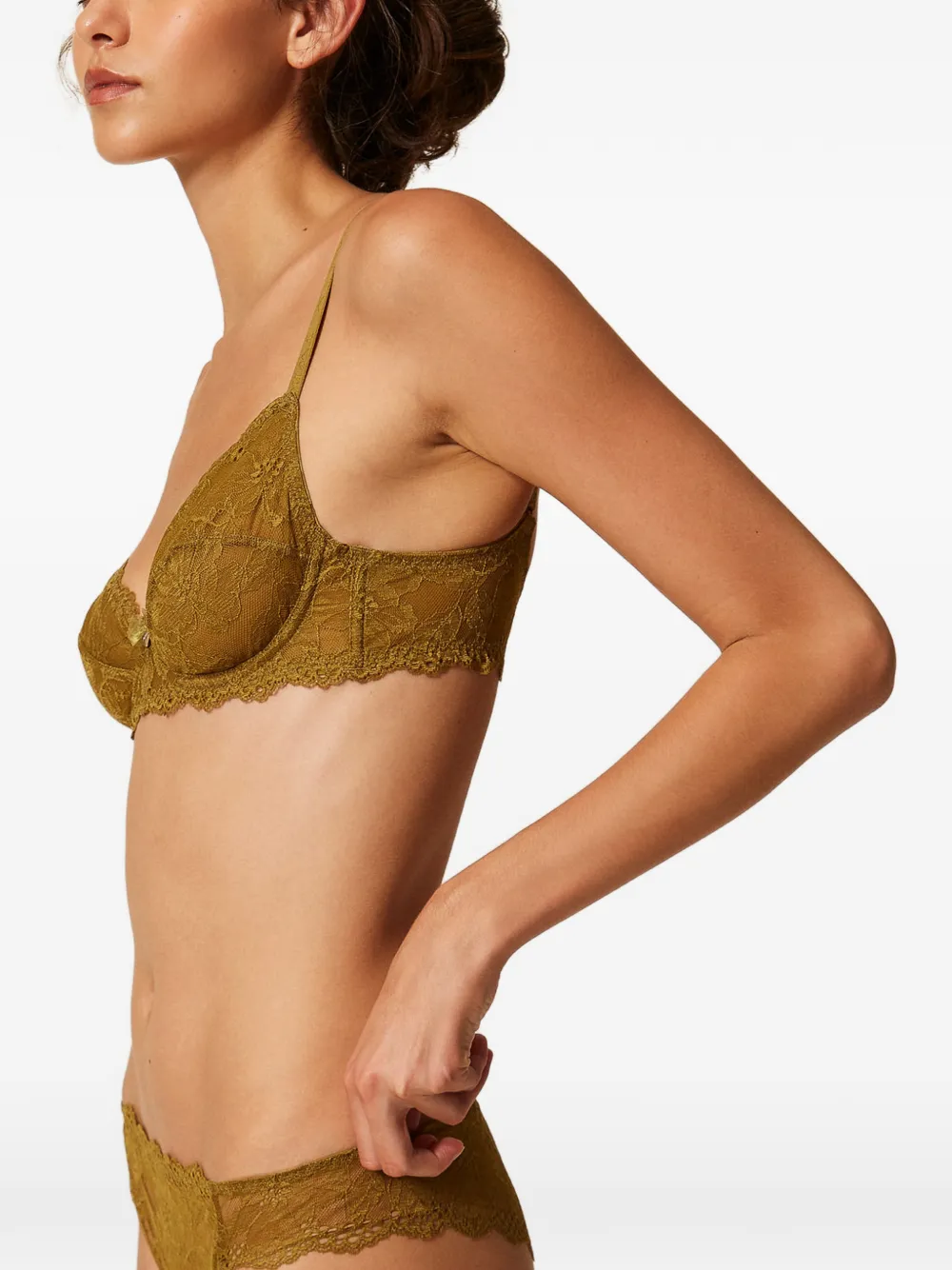 TWINSET Bh met kant Groen