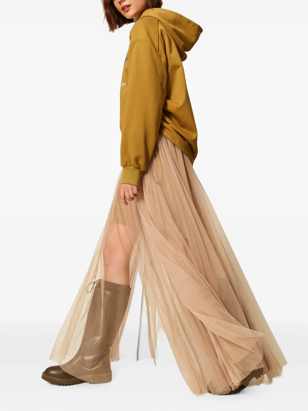 TWINSET Tulen maxi-rok Beige