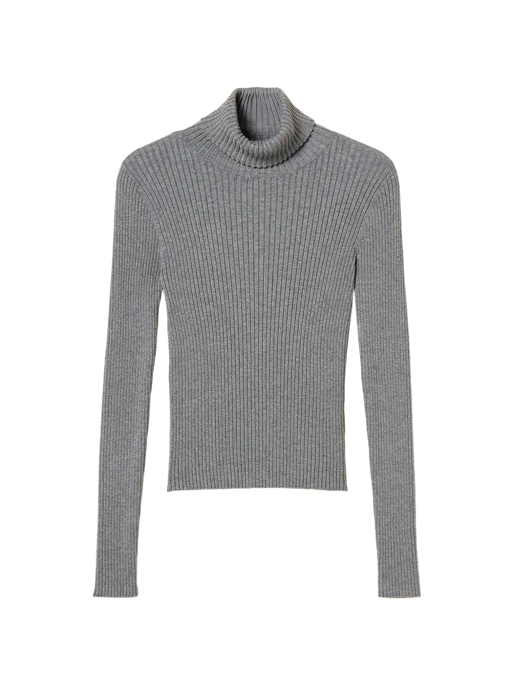 TWINSET Gerippter Rollkragenpullover - Grau