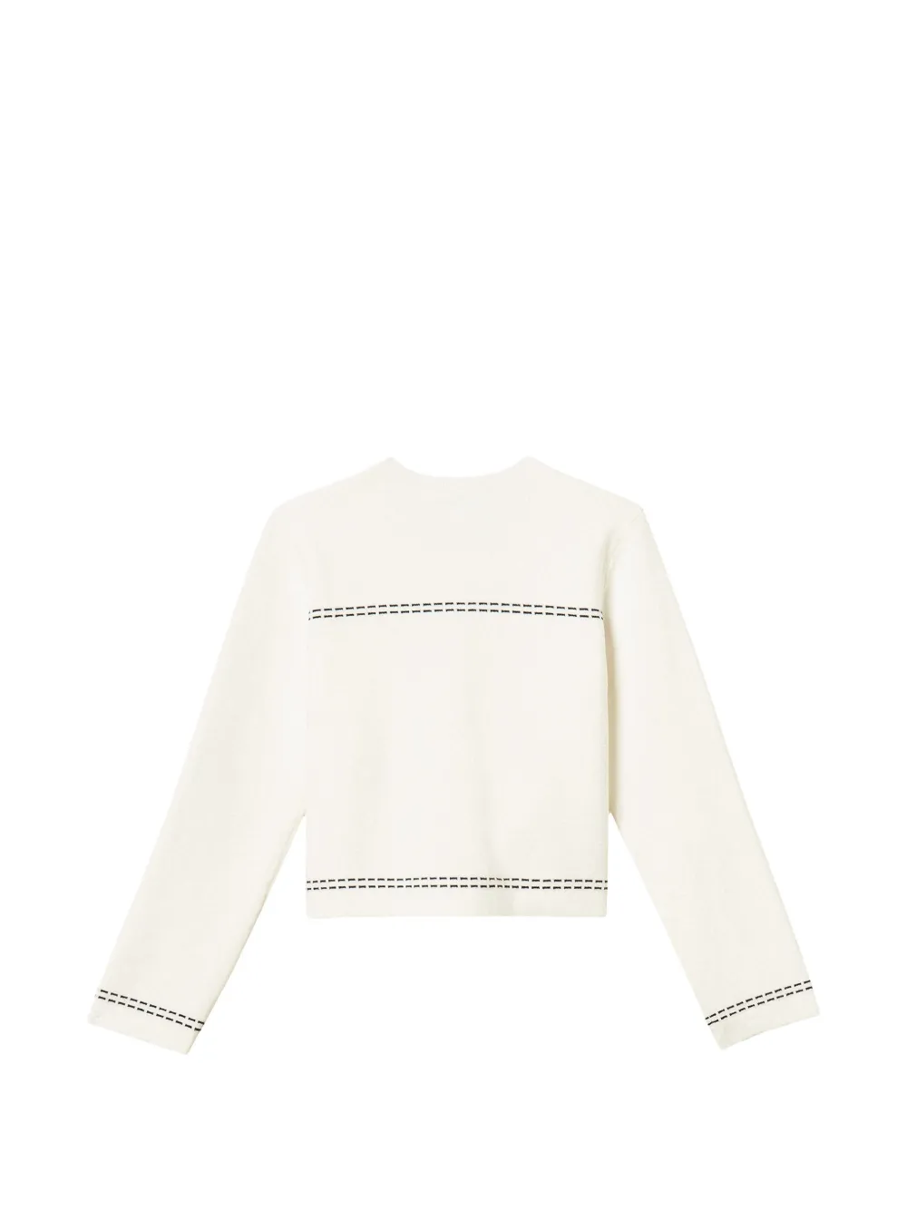 TWINSET Kids Gebreid jack met stiksels Beige