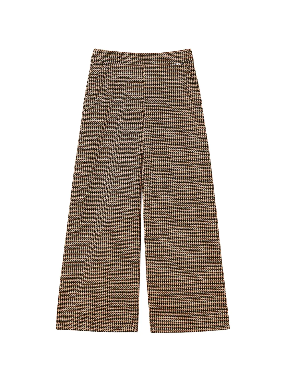 TWINSET Kids Pantaloni palazzo con motivo pied-de-poule - Nero