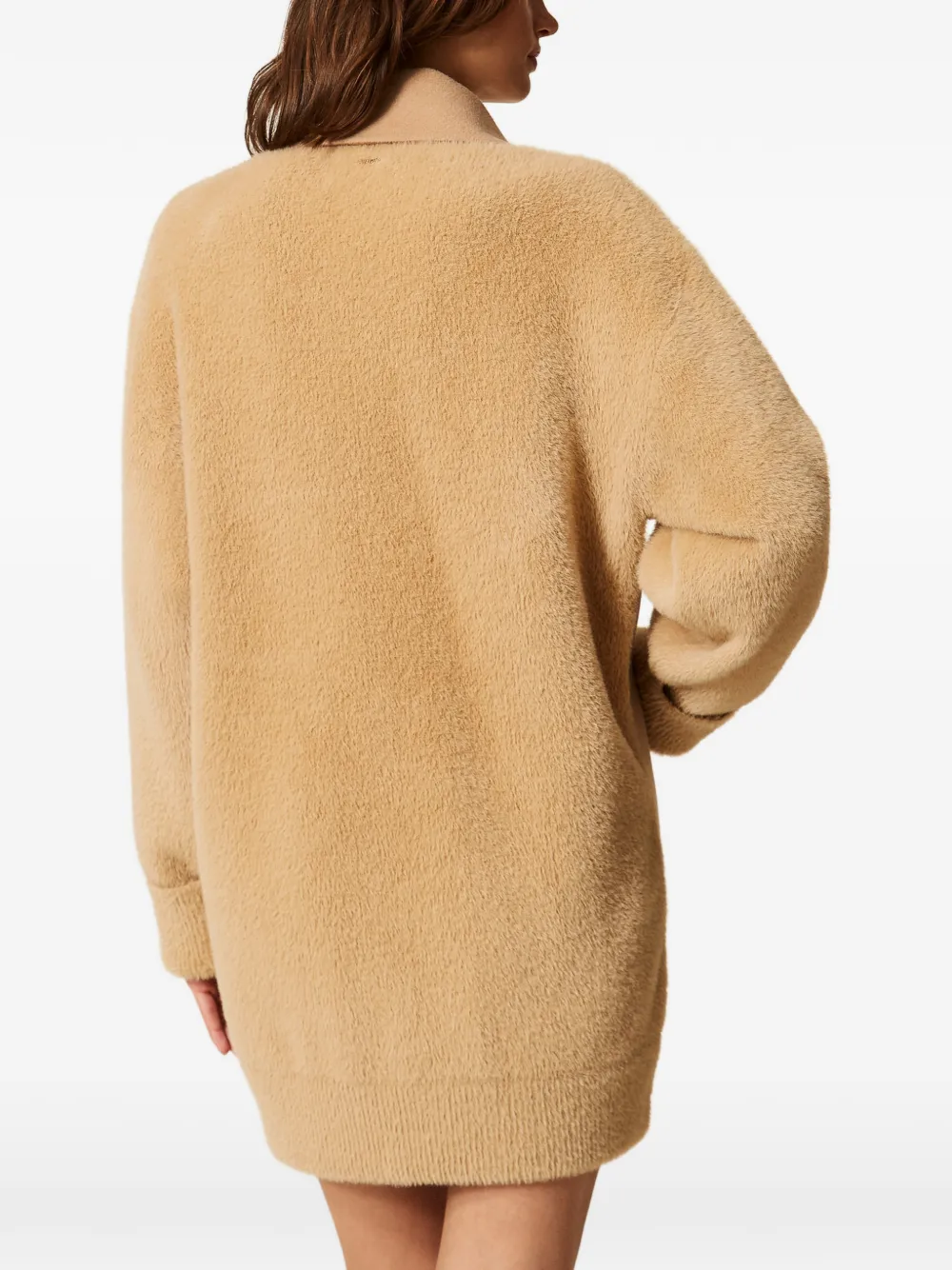 TWINSET Jas van dubbelzijdige wolblendstof Beige