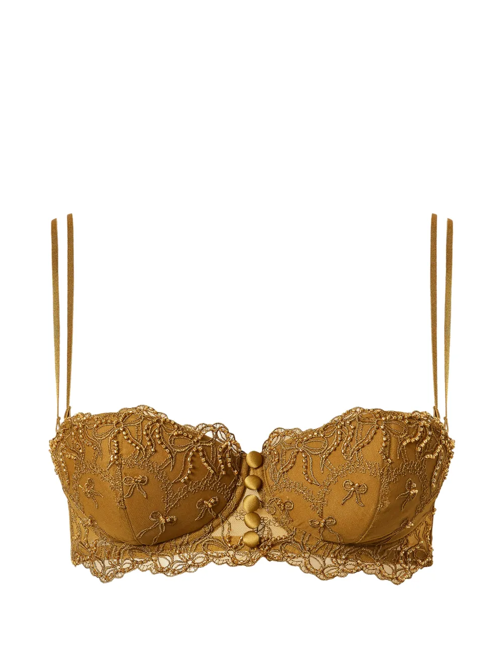 TWINSET Reggiseno in tulle con ricamo - Oro