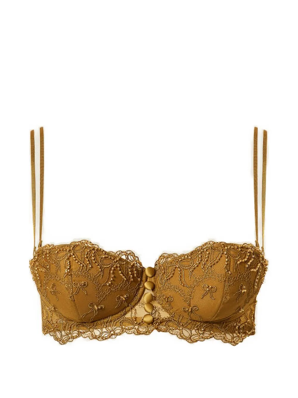 TWINSET Reggiseno in tulle con ricamo - Oro
