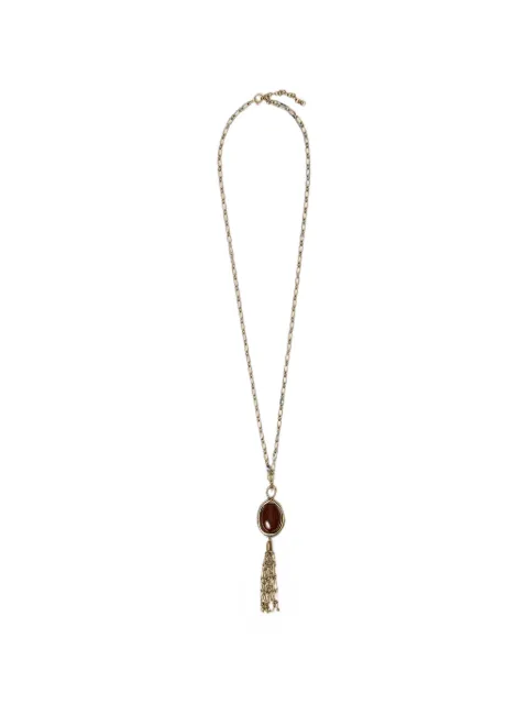 TWINSET collar largo con colgante con animal print