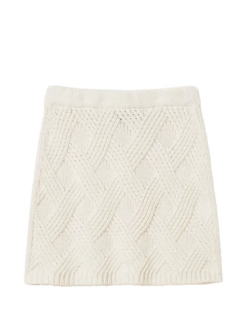 TWINSET falda corta tejida con motivo cruzado