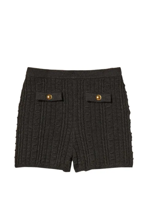 TWINSET knit shorts with metal buttons