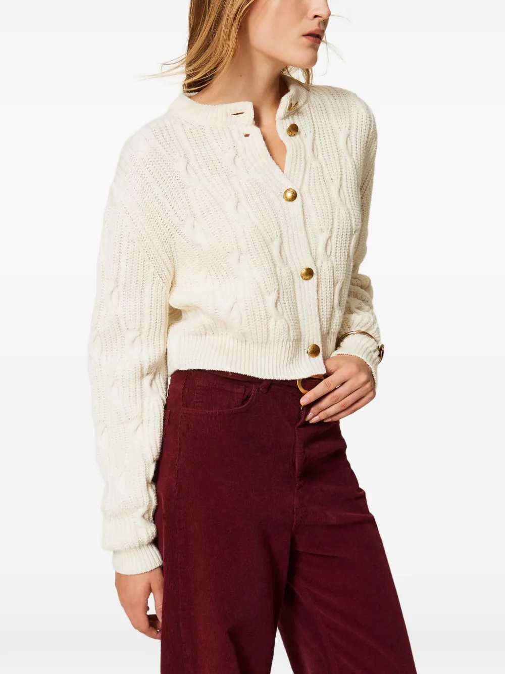 TWINSET Vest van wolmix Beige