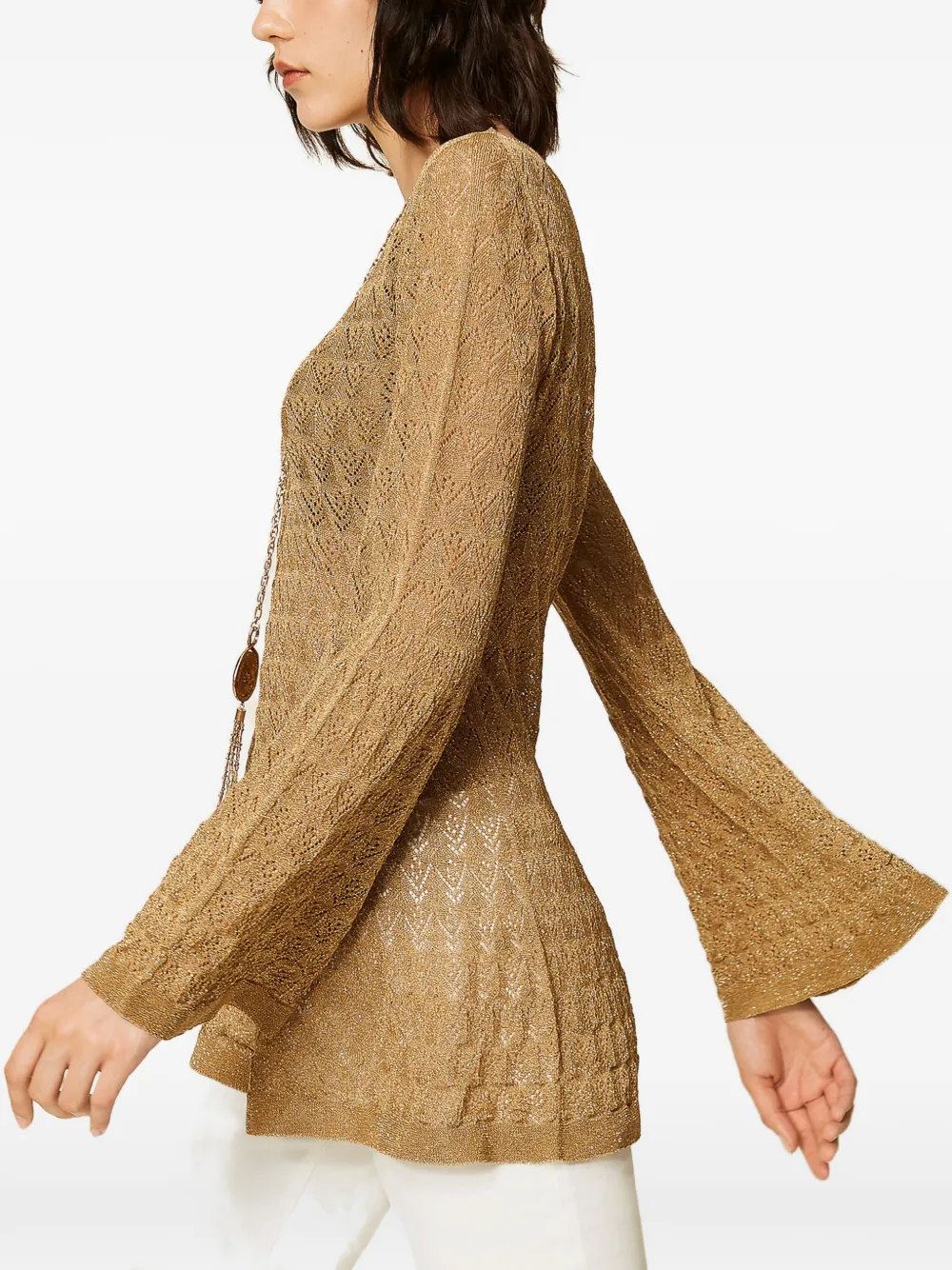 TWINSET Tuniek met flared mouwen Goud