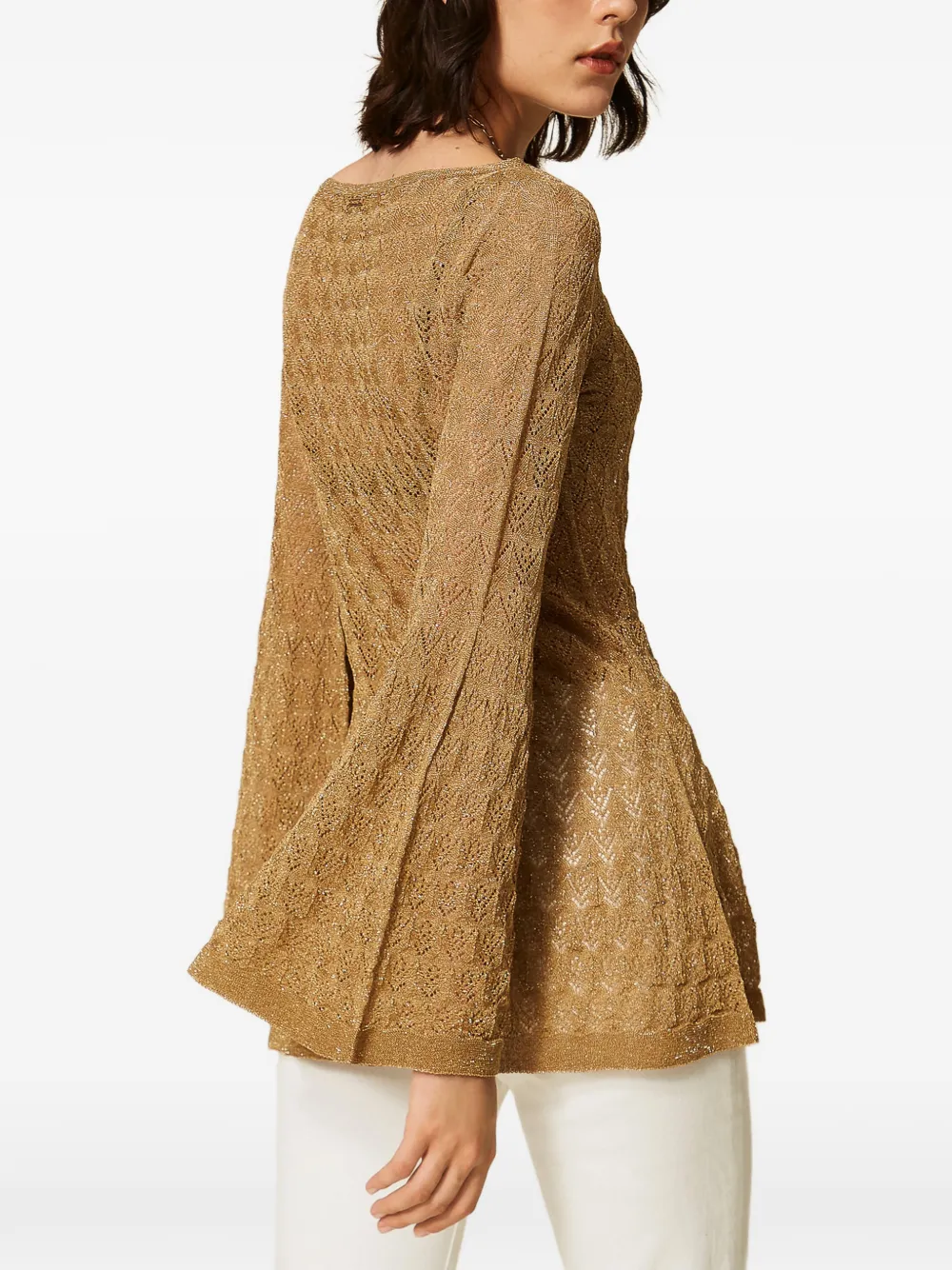 TWINSET Tuniek met flared mouwen Goud