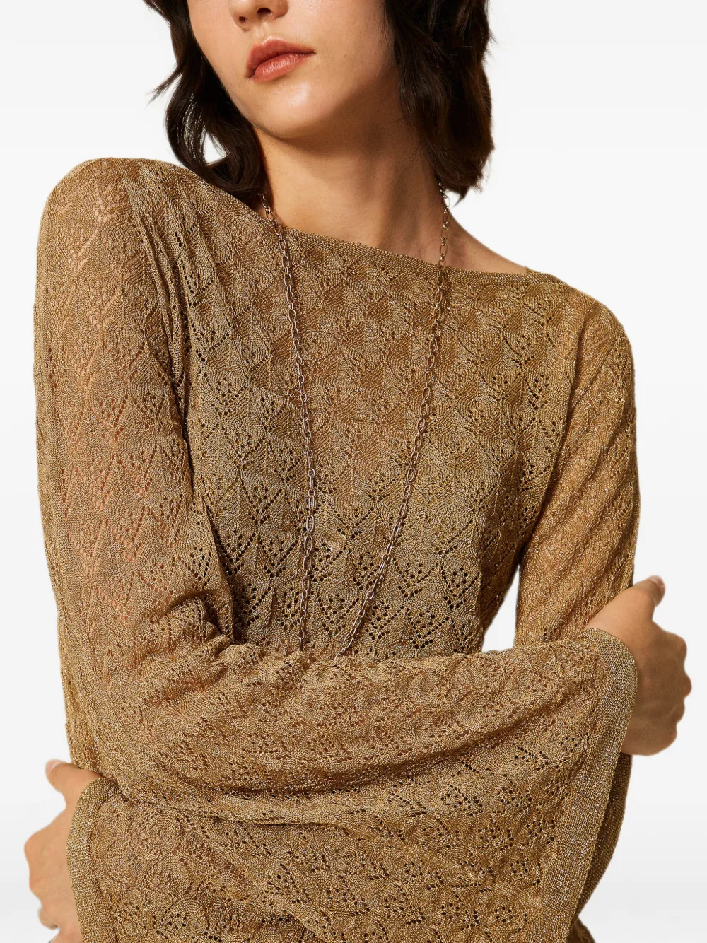TWINSET Tuniek met flared mouwen Goud