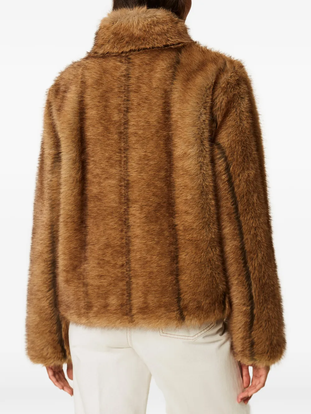TWINSET Myfo jack van imitatiebont Bruin