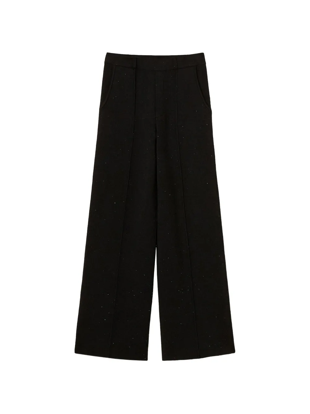 TWINSET Gestrickte Hose mit Pailletten - Schwarz