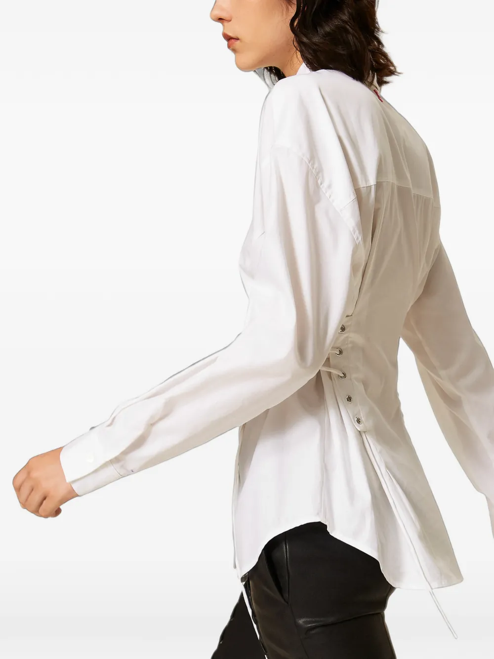 TWINSET x Myfo poplin shirt with ties