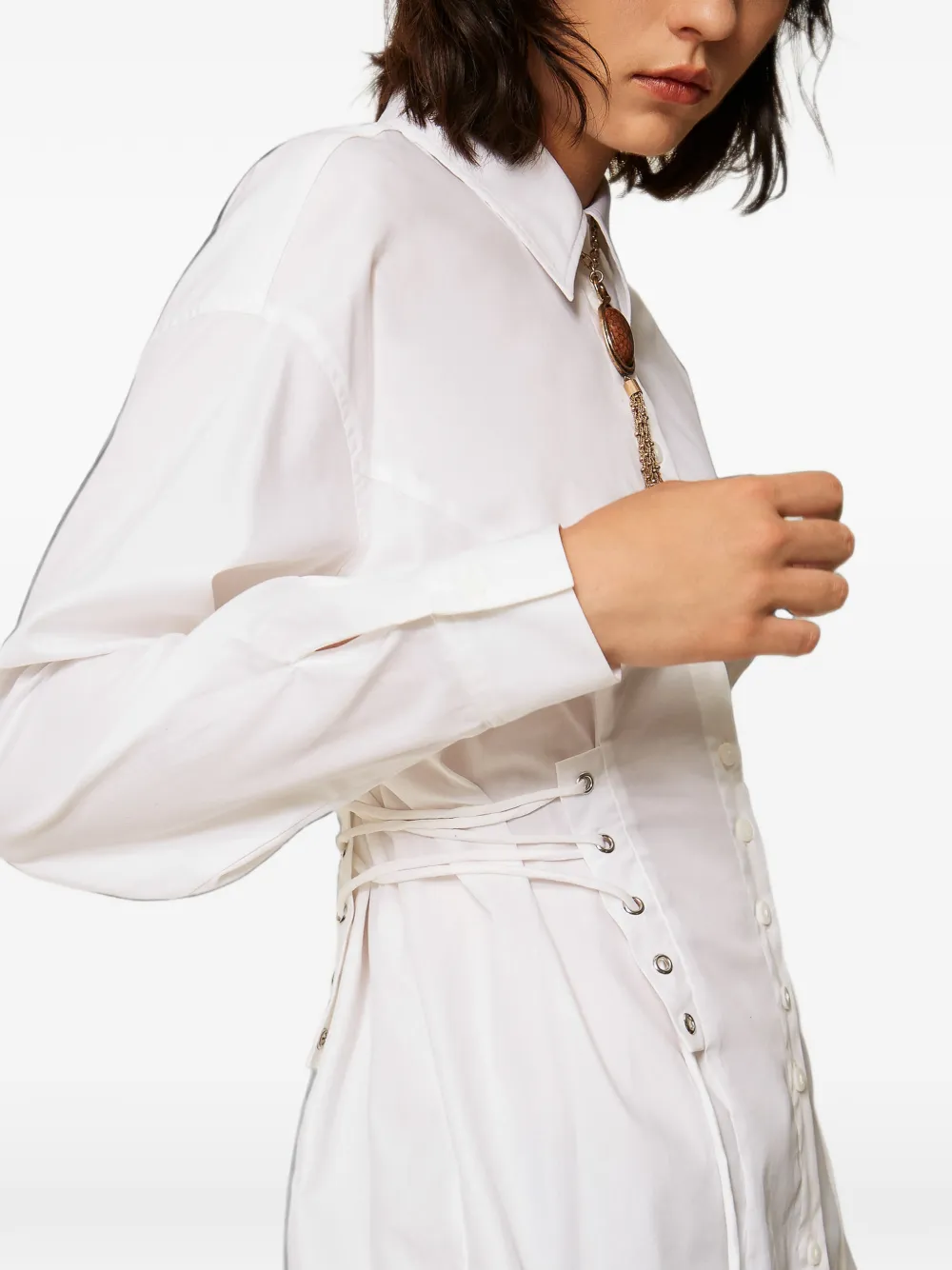 TWINSET x Myfo poplin shirt with ties