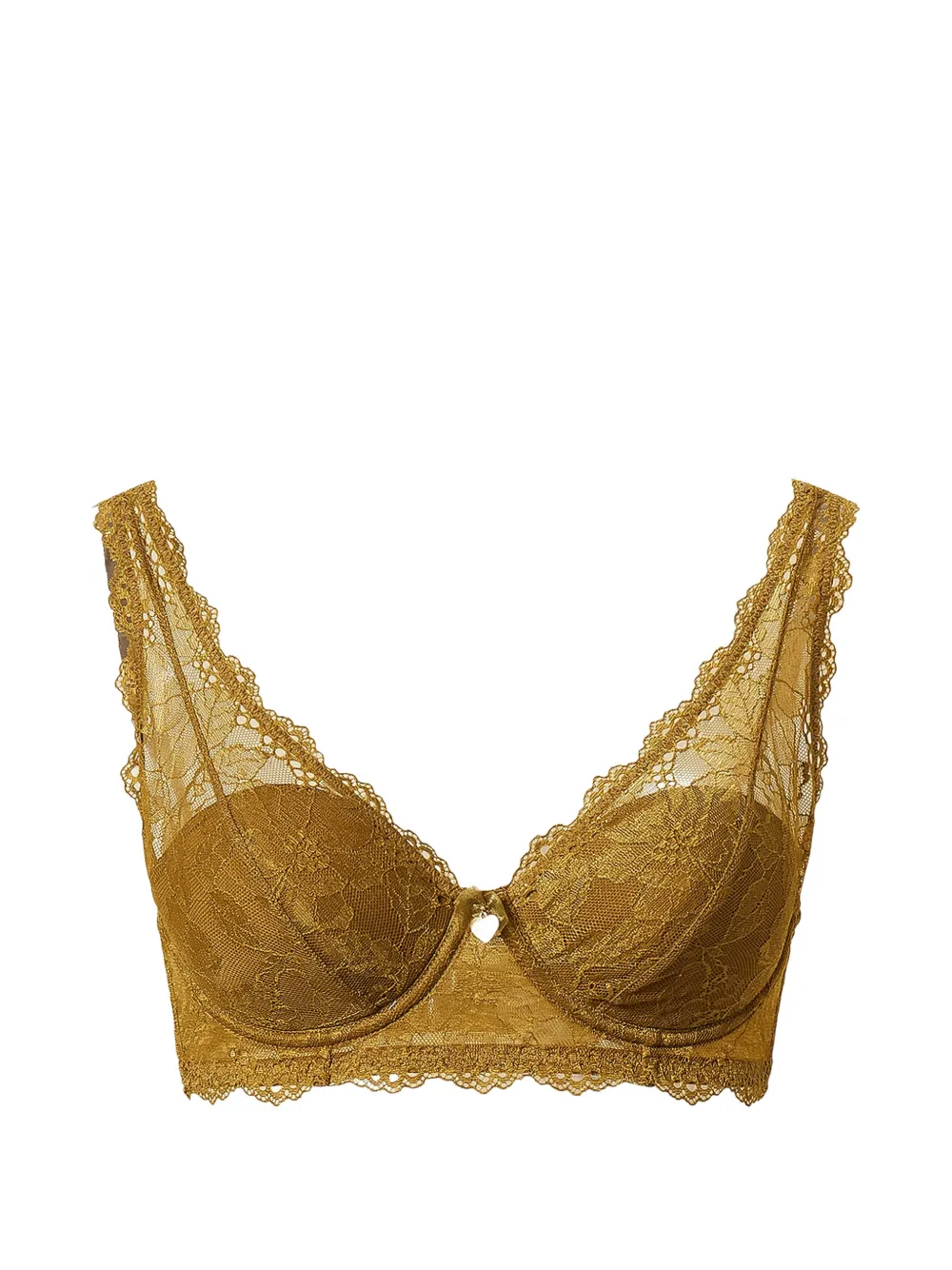 TWINSET Bralette in pizzo - Marrone
