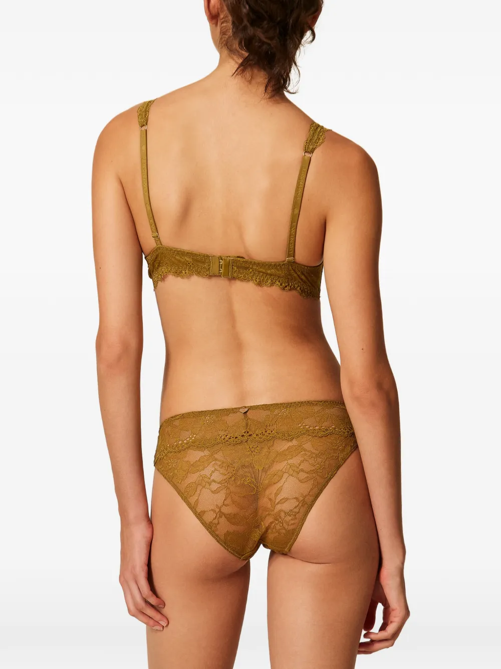 TWINSET Bralette van kant Bruin