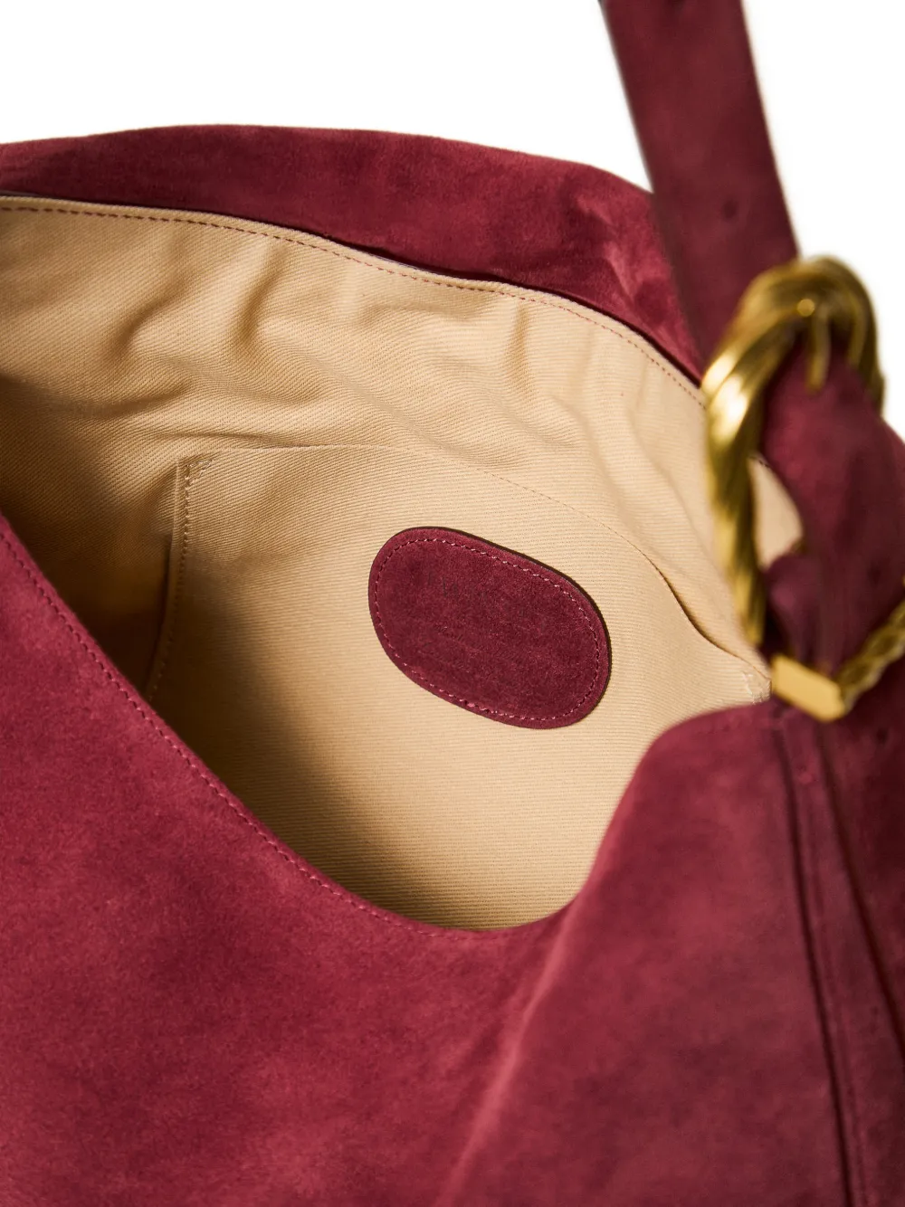 TWINSET Medium Liliane suède tas met gespen Rood