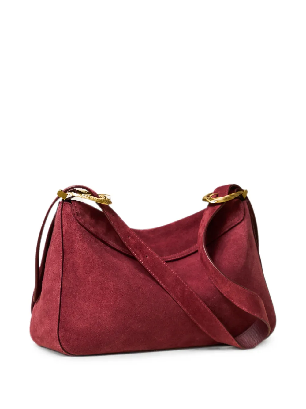 TWINSET Medium Liliane suède tas met gespen Rood