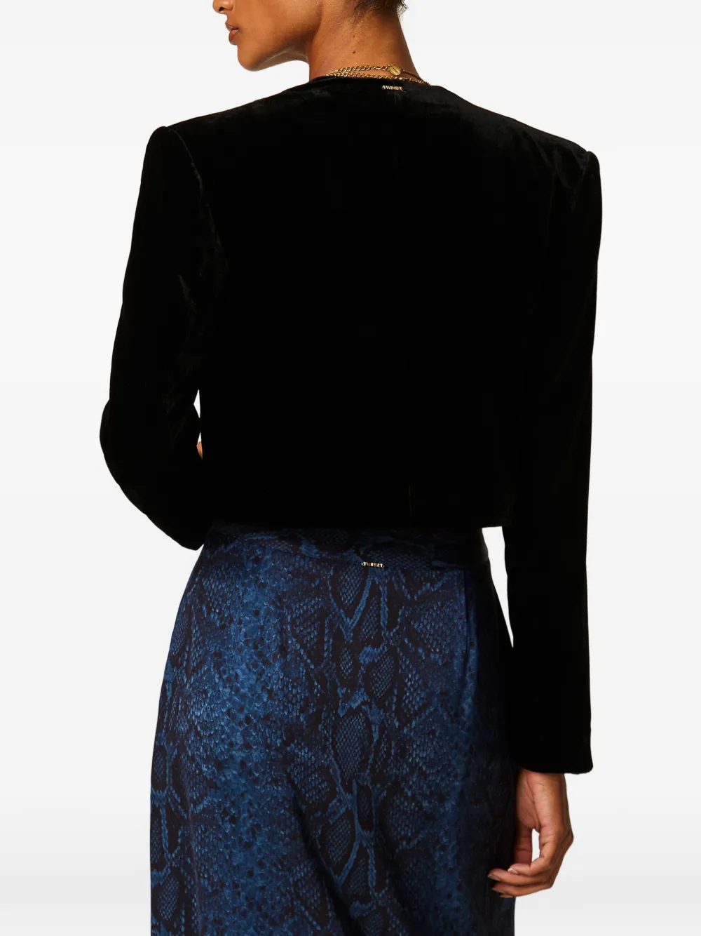TWINSET Spencer fluwelen jack Zwart