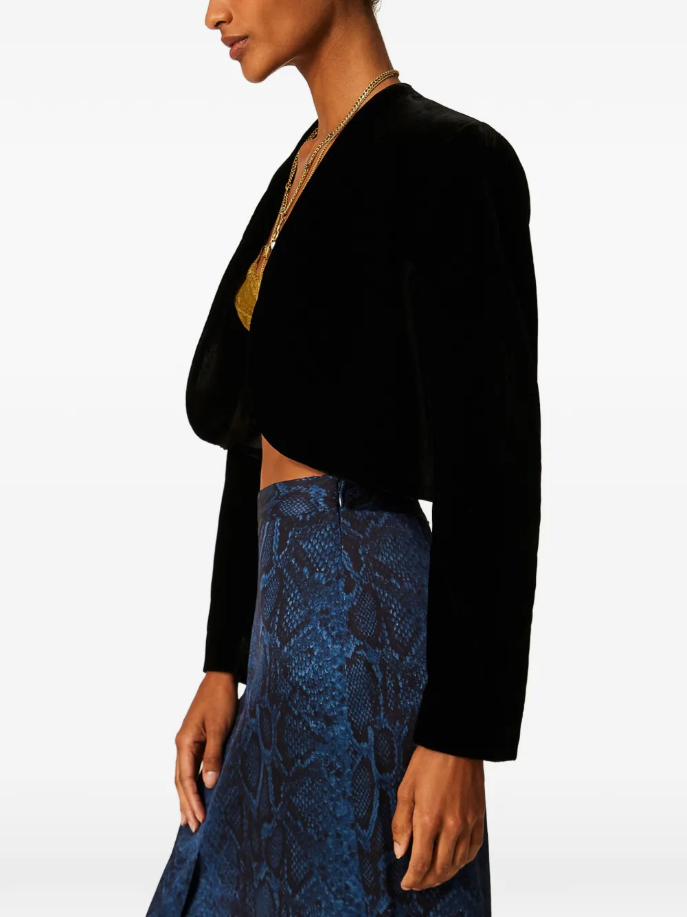 TWINSET Spencer fluwelen jack Zwart