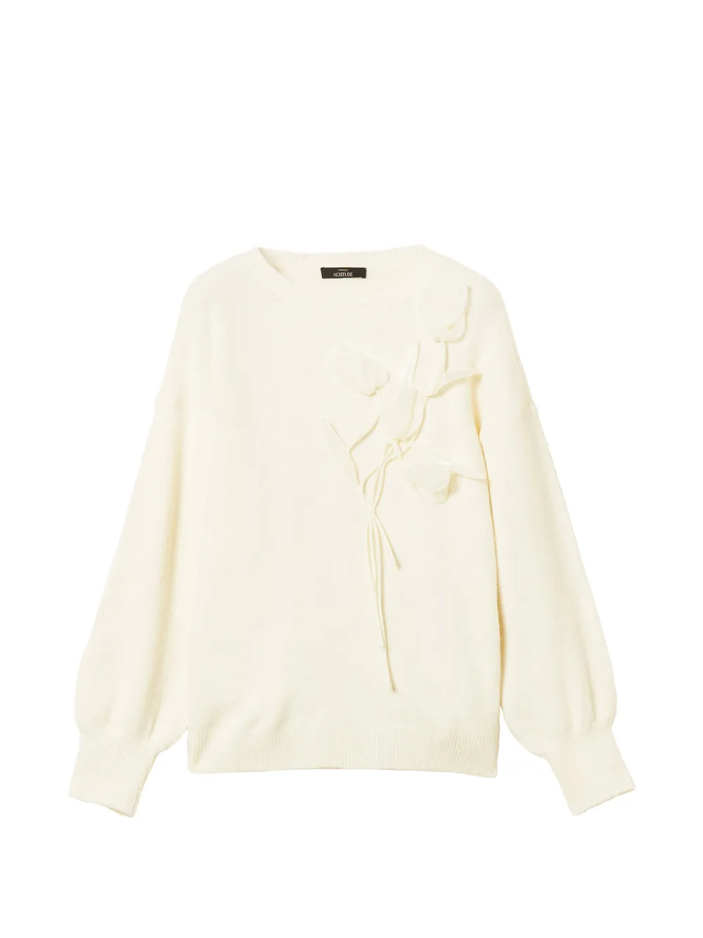 TWINSET jumper with organza floral ramage - Toni neutri