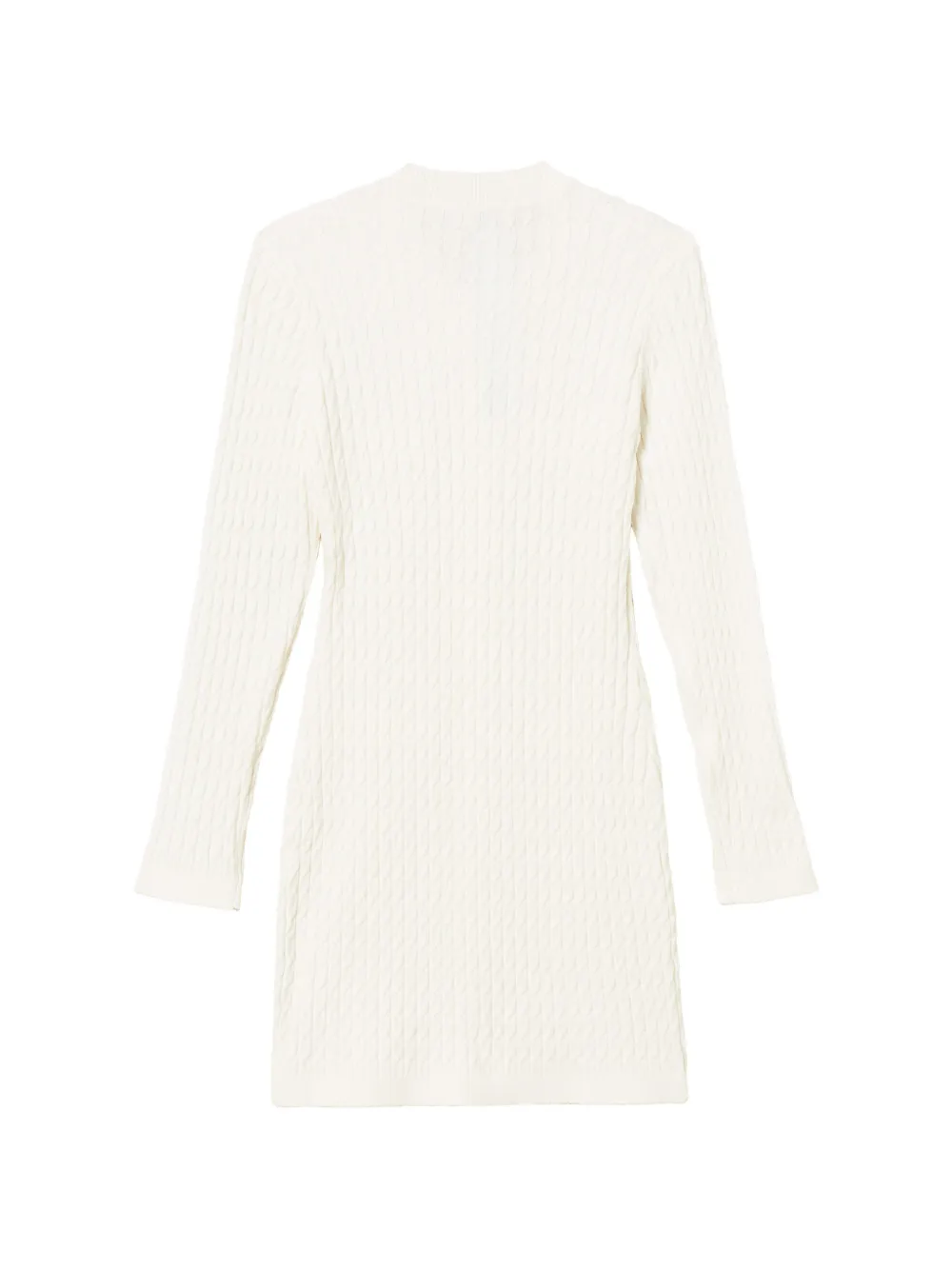 TWINSET Kids Kabelgebreide midi-jurk met knopen Beige