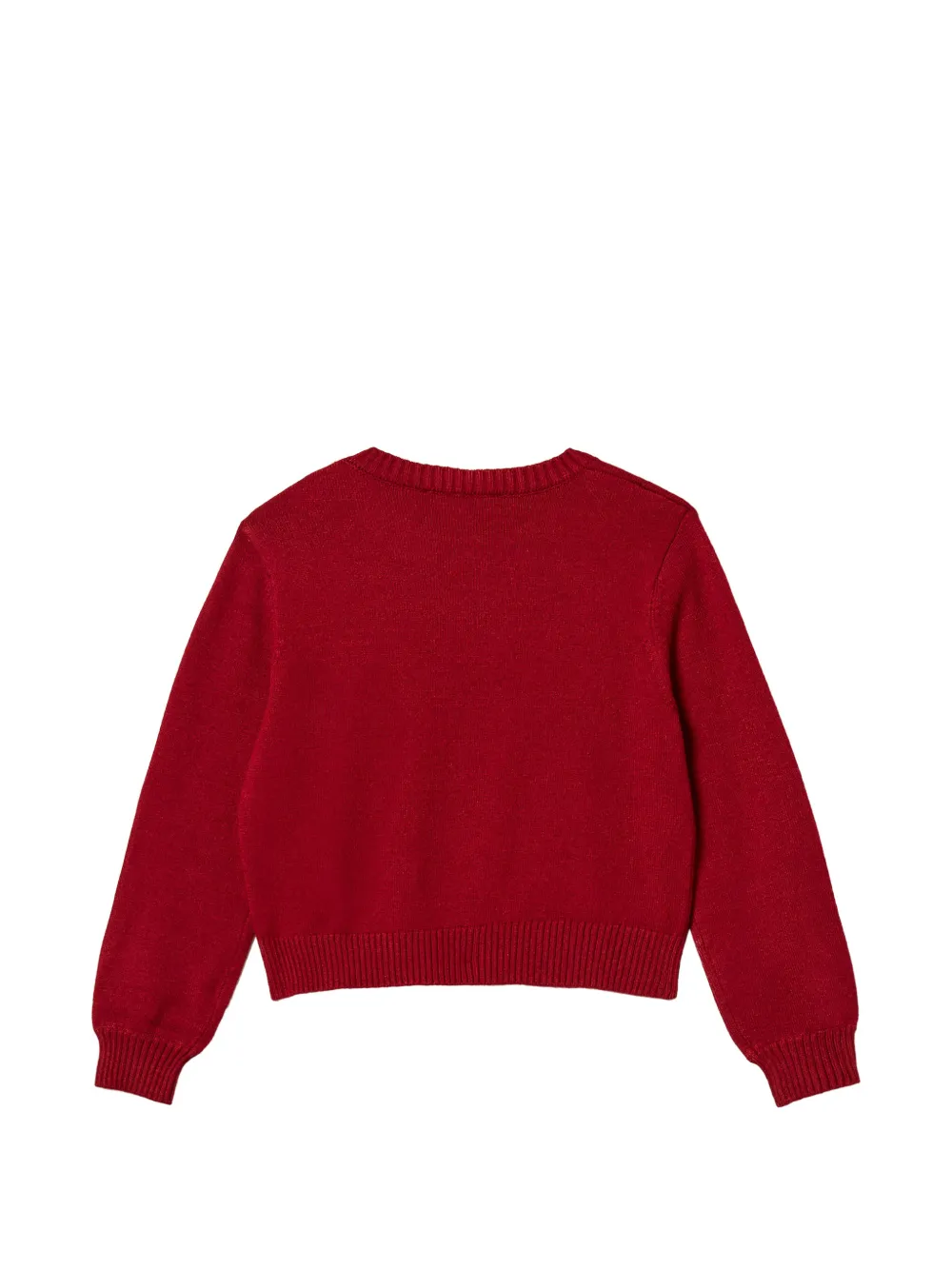 TWINSET Kids Trui met knoopdetail en ronde hals Rood