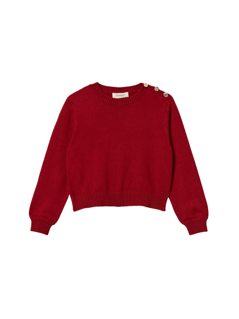 TWINSET Kids button-detail knitted sweater - Rosso