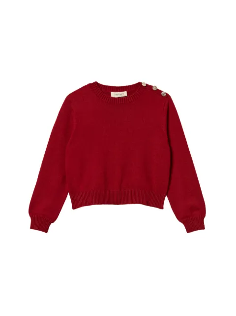 TWINSET Kids Gestreifter Pullover mit Knöpfen
