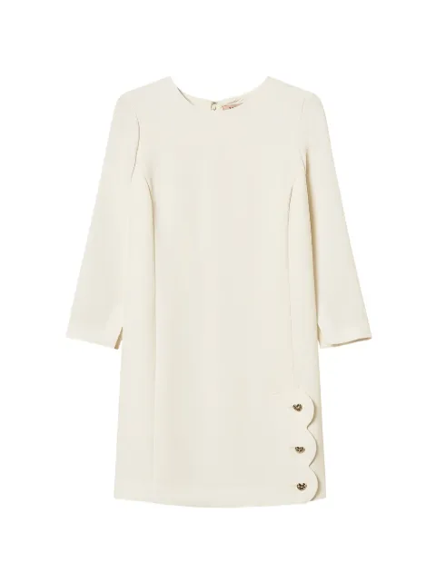 TWINSET short crêpe dress with heart-shaped buttons 