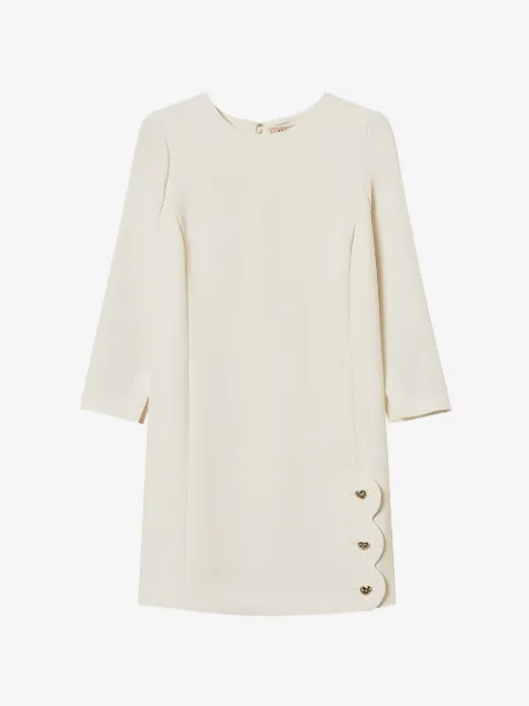 TWINSET short crêpe dress with heart-shaped buttons 