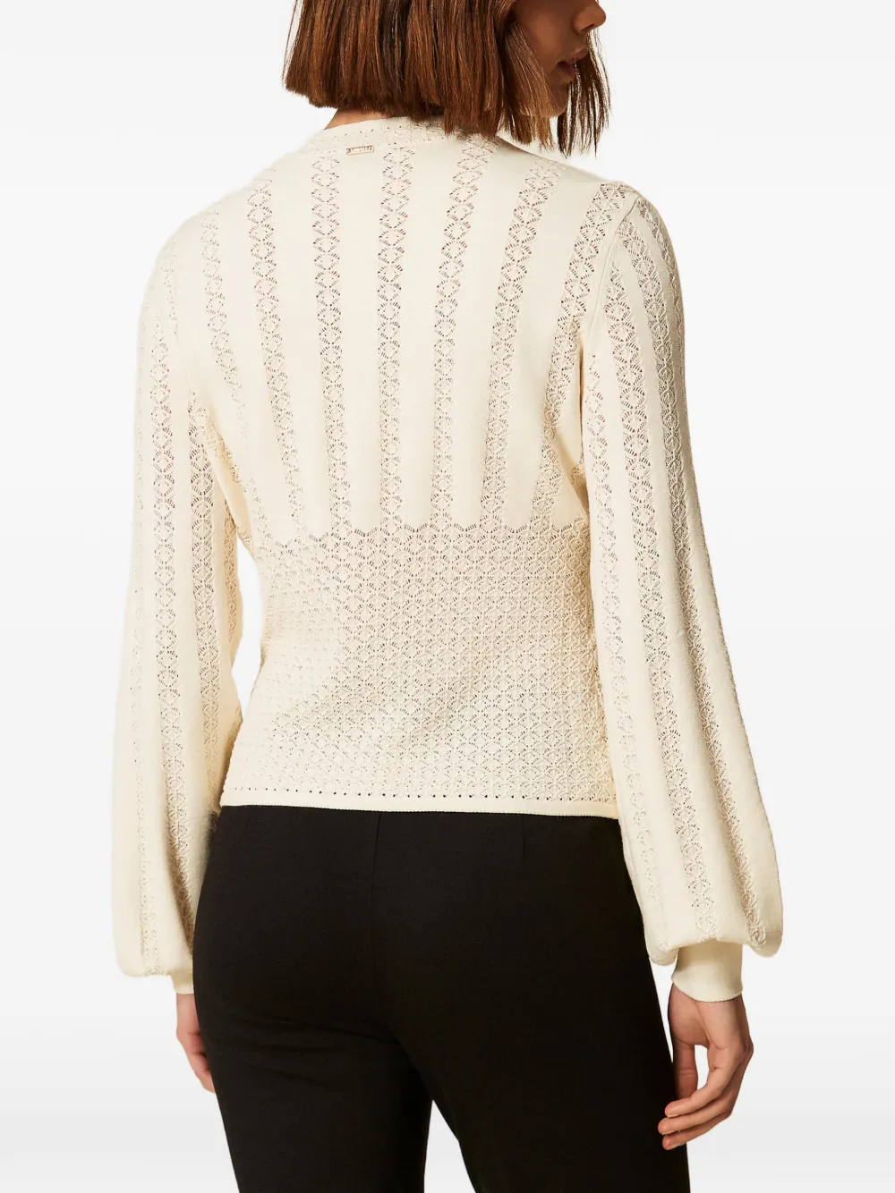 TWINSET Gebreide trui met ronde hals Beige