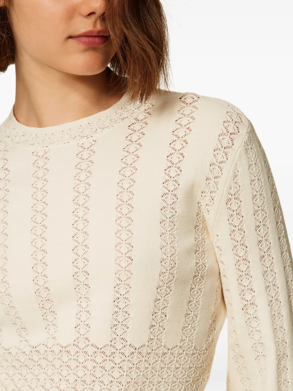 TWINSET Gebreide trui met ronde hals Beige