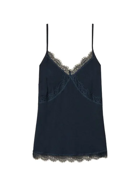TWINSET crêpe de Chine top with lace