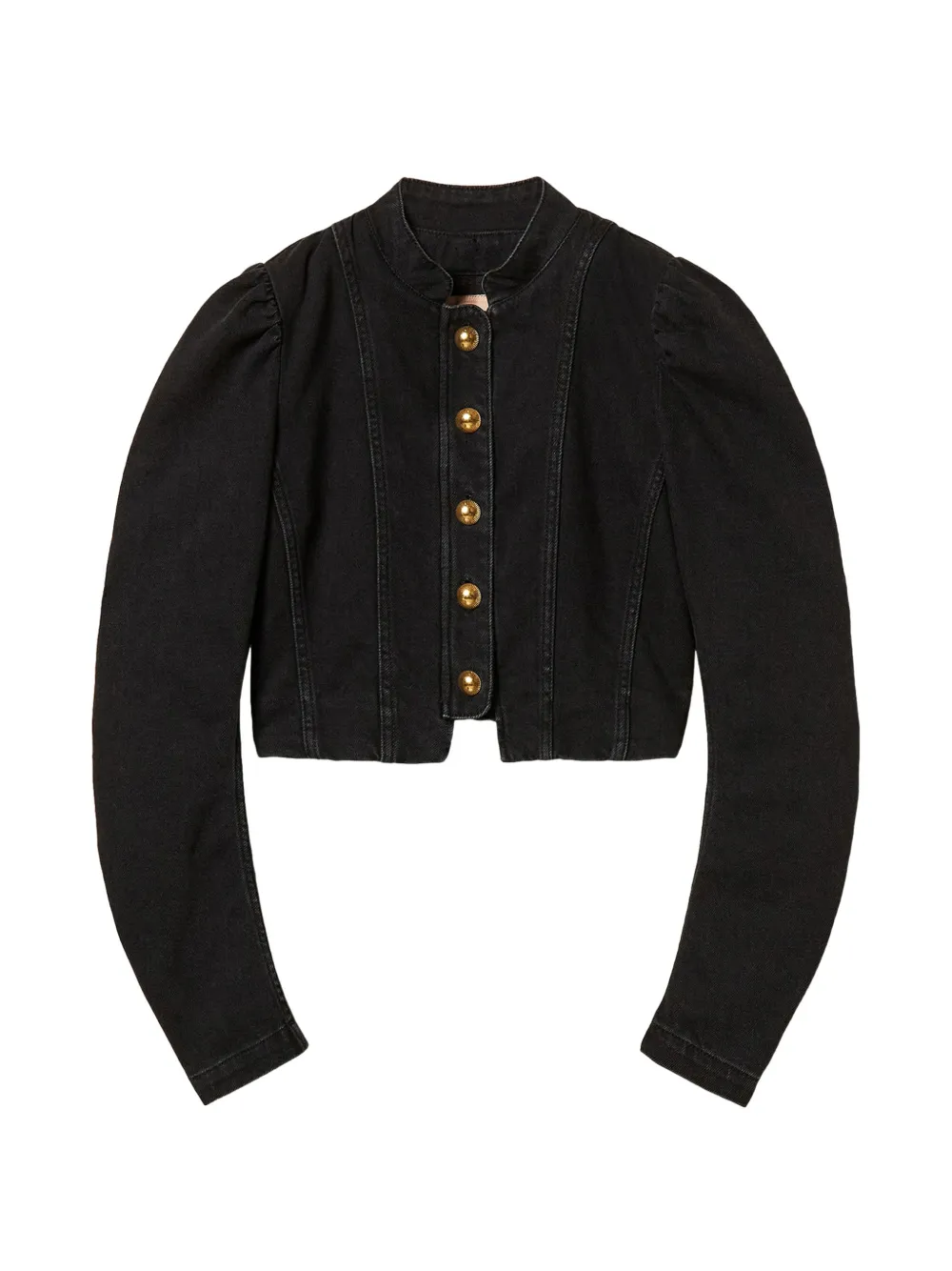 TWINSET fitted black denim jacket - Schwarz