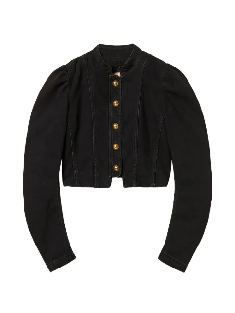 TWINSET fitted black denim jacket