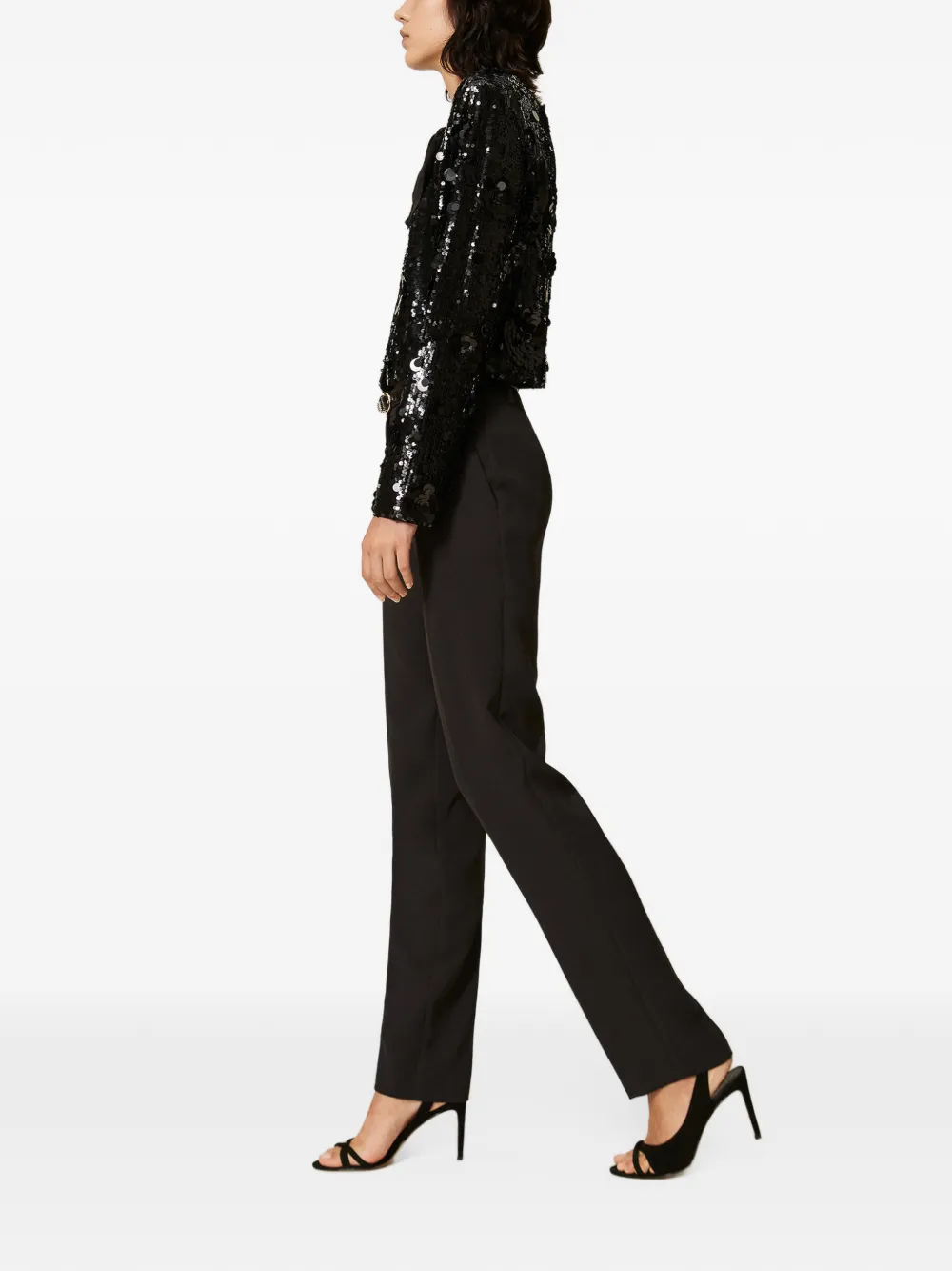TWINSET Crêpe broek met zakken Zwart