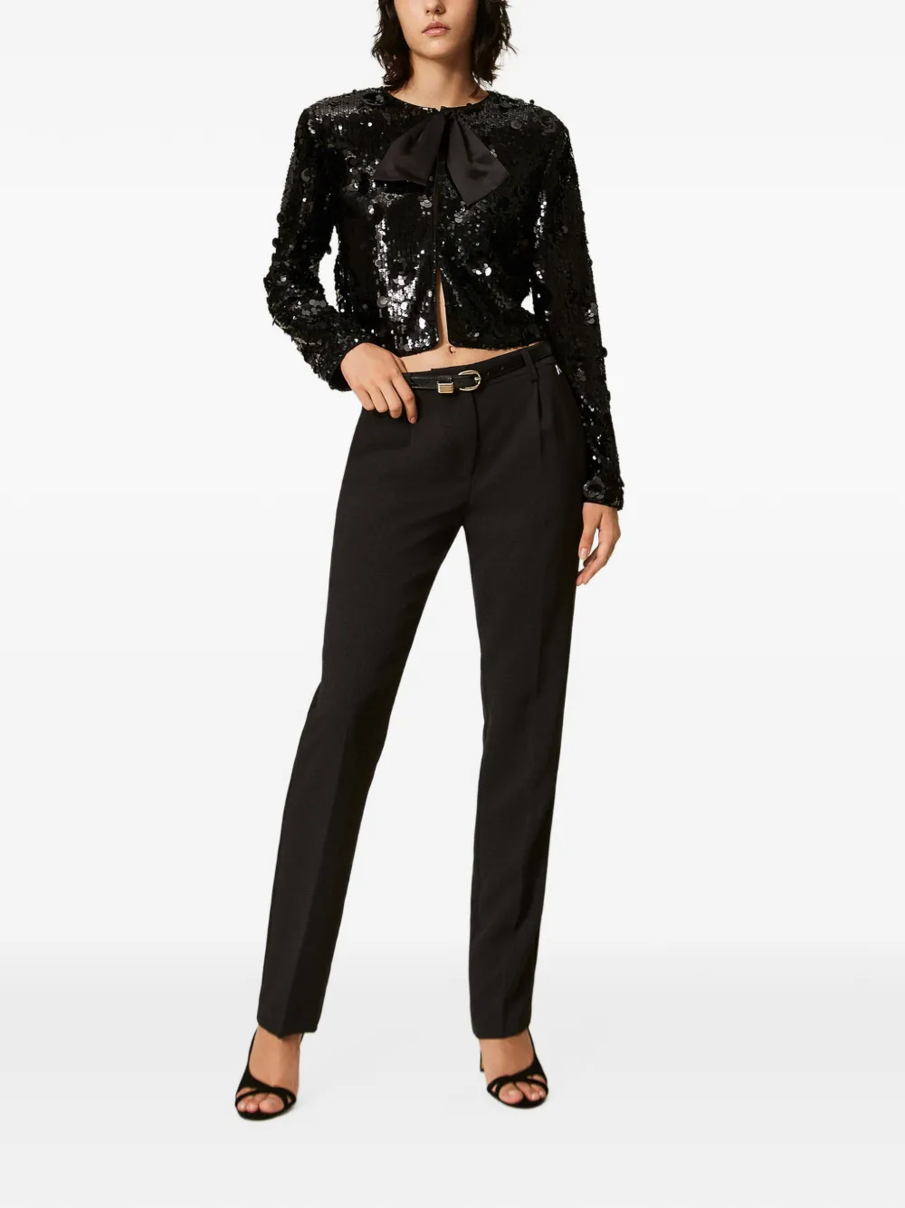 TWINSET Crêpe broek met zakken Zwart