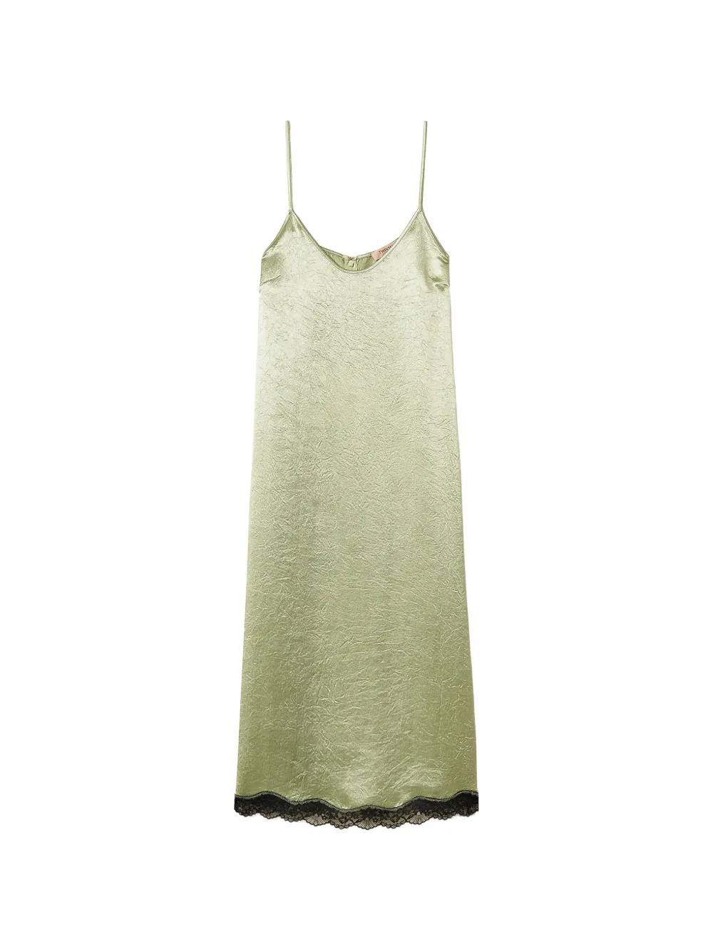 TWINSET Midikleid aus Satin und Spitze - Grün