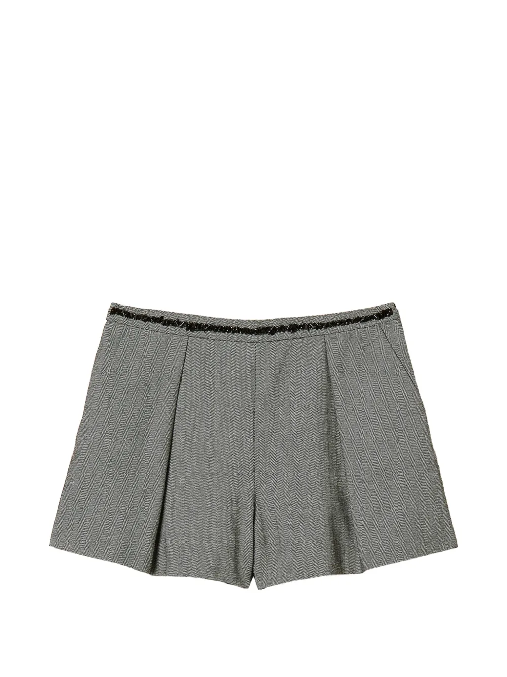 TWINSET chevron wool blend shorts