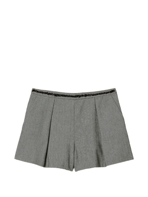 TWINSET chevron wool blend shorts