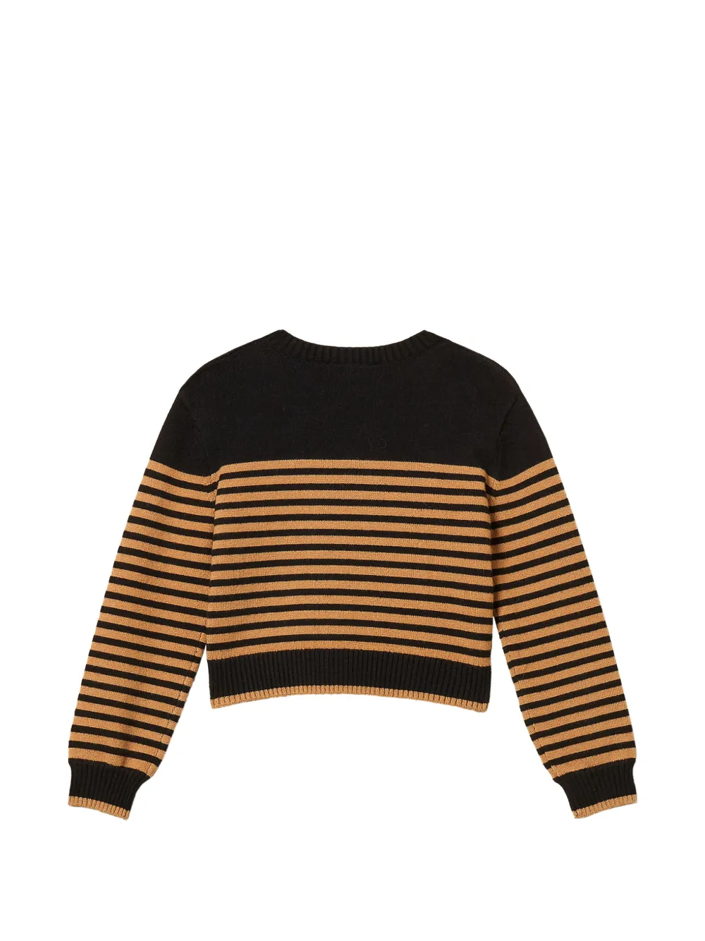 TWINSET Kids Gestreepte trui met knopen Zwart
