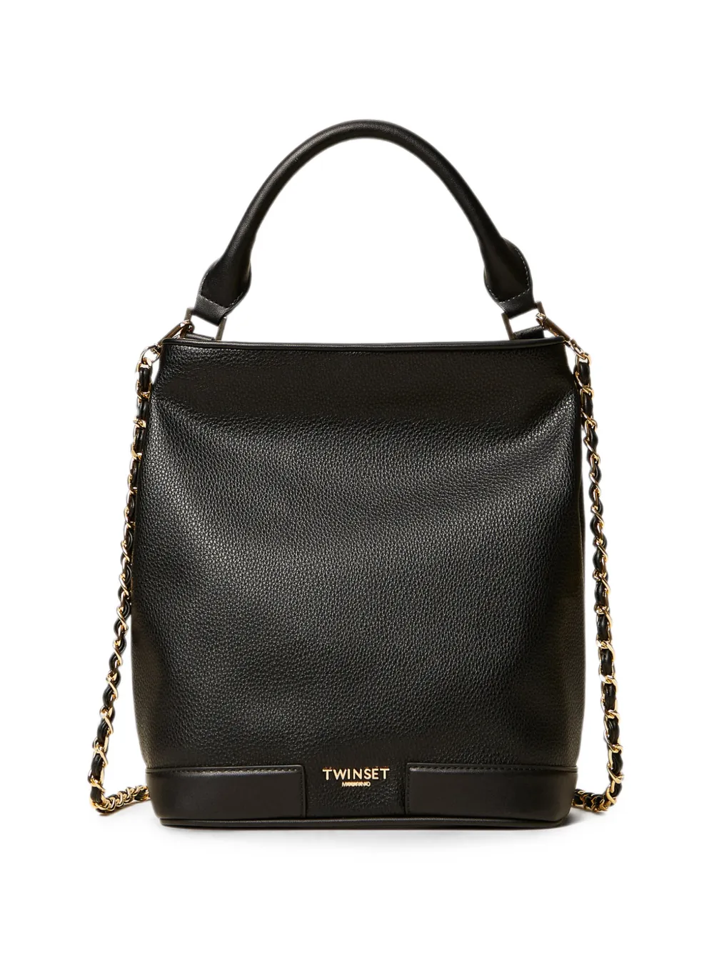 TWINSET bucket bag with logo - Schwarz