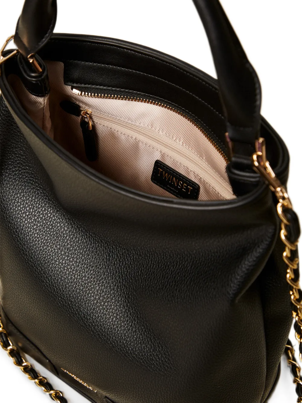 TWINSET Bucket-tas met logo Zwart