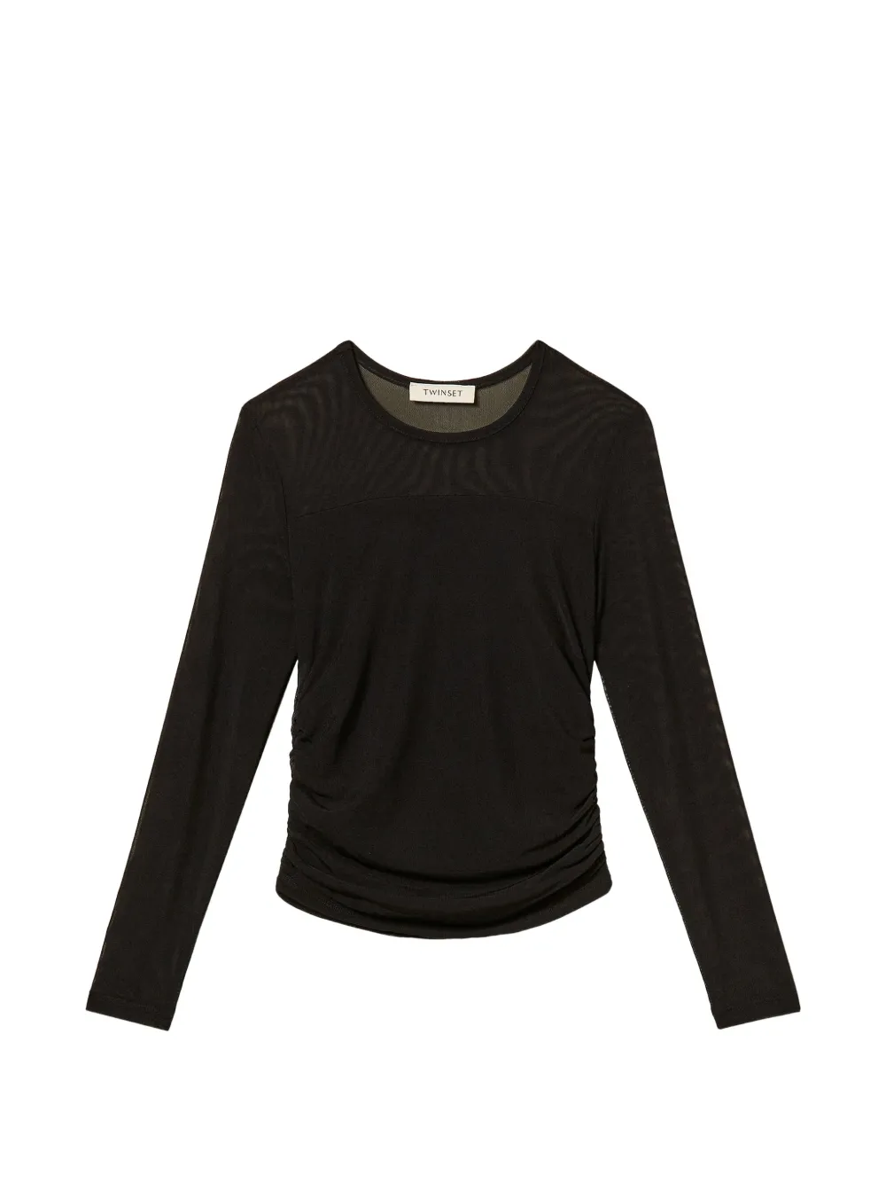 TWINSET Kids gathered tulle T-shirt - Nero