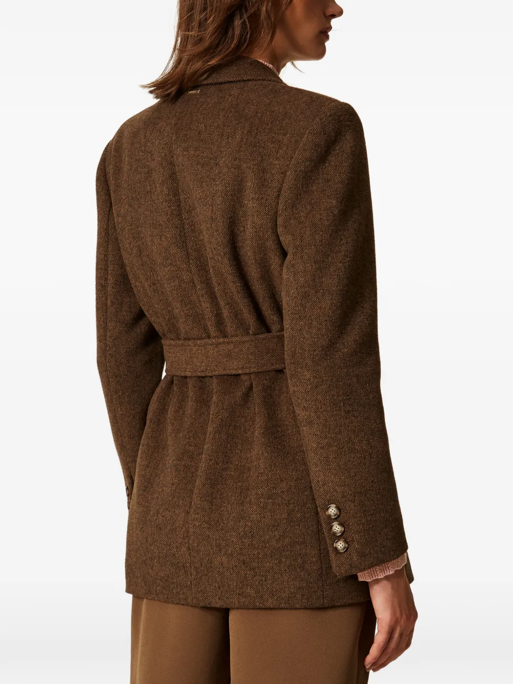 TWINSET Fluwelen wollen blazer Bruin