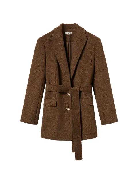 TWINSET blazer de lana y velour